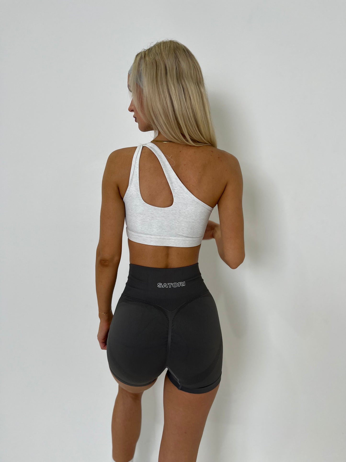 High Waisted Booty Shorts -Grey